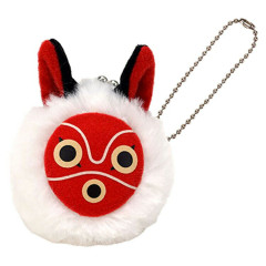 Japan Ghibli Mini Gamaguchi Mascot Coin Case & Ball Chain - Princess Mononoke : Mask