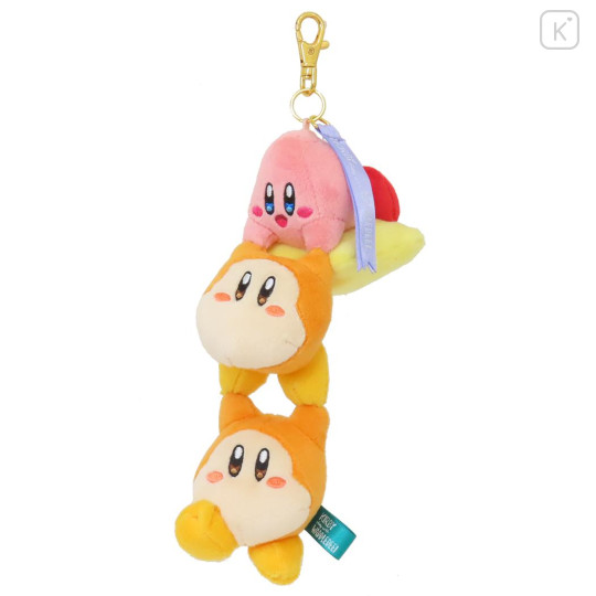 Japan Kirby Plush Mascot Keychain - Kirby & Waddle Dee : Riding - 1