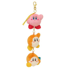 Japan Kirby Plush Mascot Keychain - Kirby & Waddle Dee : Exercise