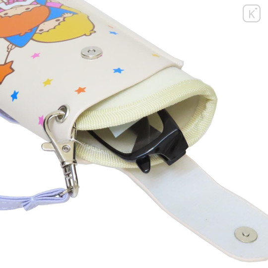 Japan Sanrio Flat Glasses Case with Strap - Little Twin Stars : Star - 5