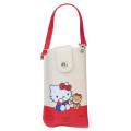 Japan Sanrio Flat Glasses Case with Strap - Hello Kitty & Tiny Chum - 1
