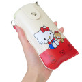 Japan Sanrio Flat Glasses Case with Strap - Hello Kitty & Tiny Chum - 2