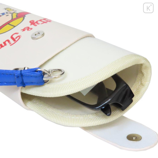 Japan Sanrio Flat Glasses Case with Strap - Patty & Jimmy - 3
