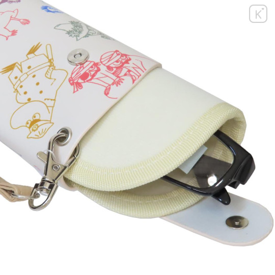 Japan Moomin Flat Glasses Case with Strap - Characters - 3