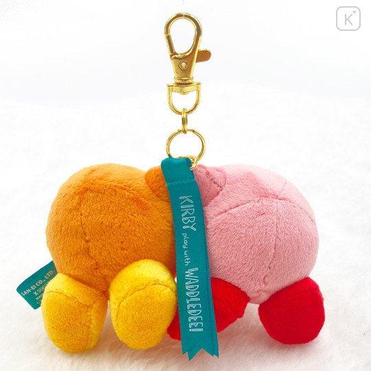 Japan Kirby Plush Mascot Keychain - Kirby : Play with Waddle Dee - 2