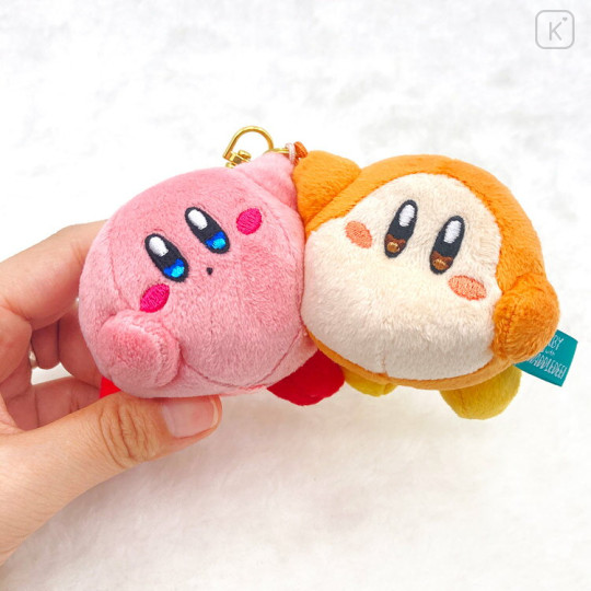 Japan Kirby Plush Mascot Keychain - Kirby : Play with Waddle Dee - 3