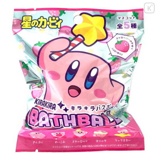 Japan Kirby Bath Ball with Random Mascot - Kirby : Crystal Figure Blind Box - 1