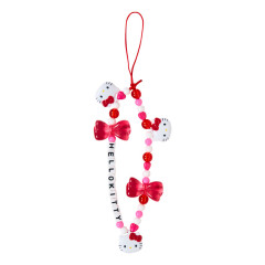 Japan Sanrio Original Bead Strap with Mascot - Hello Kitty : Ribbon