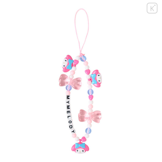 Japan Sanrio Original Bead Strap with Mascot - My Melody : Ribbon - 1