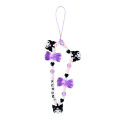 Japan Sanrio Original Bead Strap with Mascot - Kuromi : Ribbon - 1