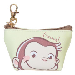 Japan Curious George Triangular Mini Pouch - Smile Light Yellow