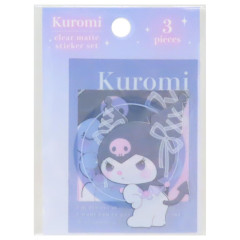 Japan Sanrio Vinyl Sticker Set - Kuromi : Matte Ribbon