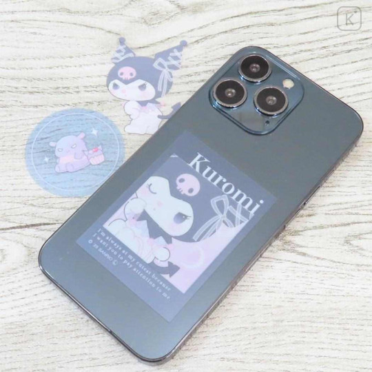 Japan Sanrio Vinyl Sticker Set - Kuromi : Matte Ribbon - 2