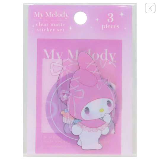Japan Sanrio Vinyl Sticker Set - My Melody : Matte Ribbon - 1
