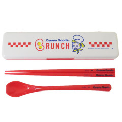 Japan Osamu Goods Chopsticks 19.5cm & Spoon with Case - Brunch