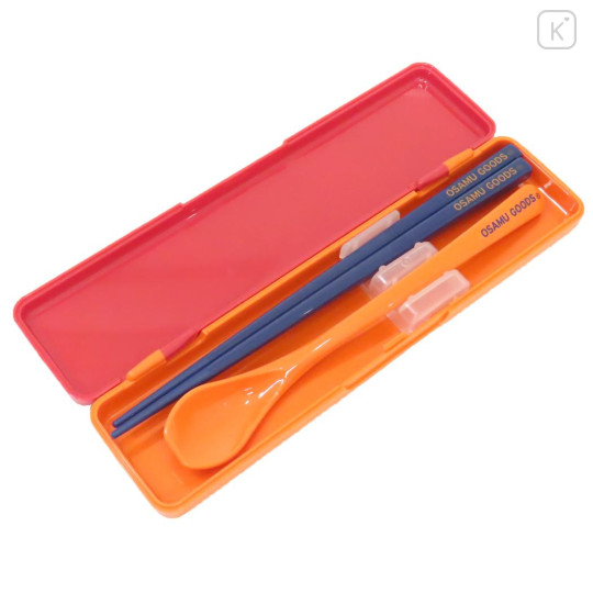Japan Osamu Goods Chopsticks 19.5cm & Spoon with Case - Have A Nice Day - 2