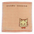 Japan Osamu Goods Mini Towel Jacquard Handkerchief - Gingham Cat - 1