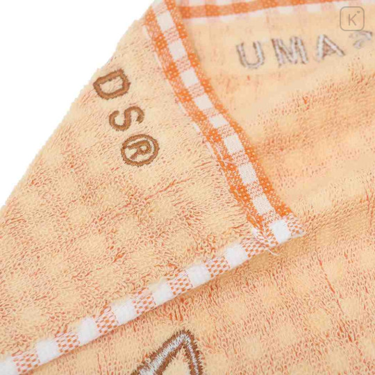 Japan Osamu Goods Mini Towel Jacquard Handkerchief - Gingham Cat - 2