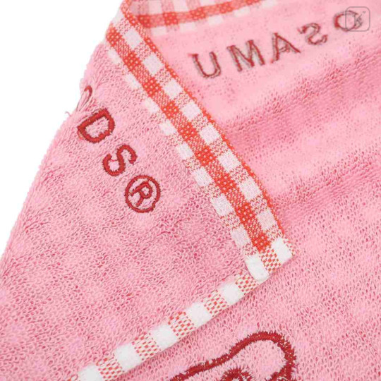 Japan Osamu Goods Mini Towel Jacquard Handkerchief - Gingham Pink - 2