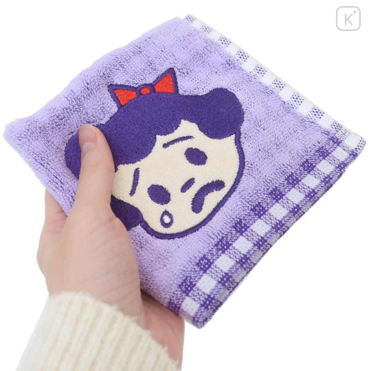 Japan Osamu Goods Mini Towel Jacquard Handkerchief - Gingham Purple - 3