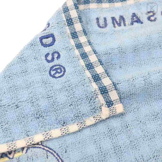 Japan Osamu Goods Mini Towel Jacquard Handkerchief - Gingham Blue - 2