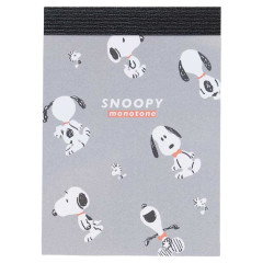 Japan Peanuts Mini Notepad - Snoopy & Woodstock : Monotone