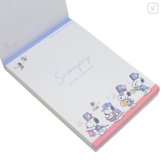 Japan Peanuts Mini Notepad - Snoopy & Woodstock : Marching Team - 2