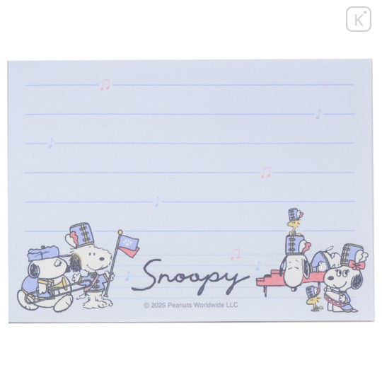 Japan Peanuts Mini Notepad - Snoopy & Woodstock : Marching Team - 3