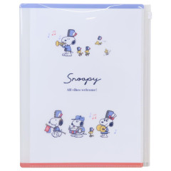 Japan Peanuts 6+1 Pockets A4 Clear File Holder - Snoopy & Woodstock : Marching Team