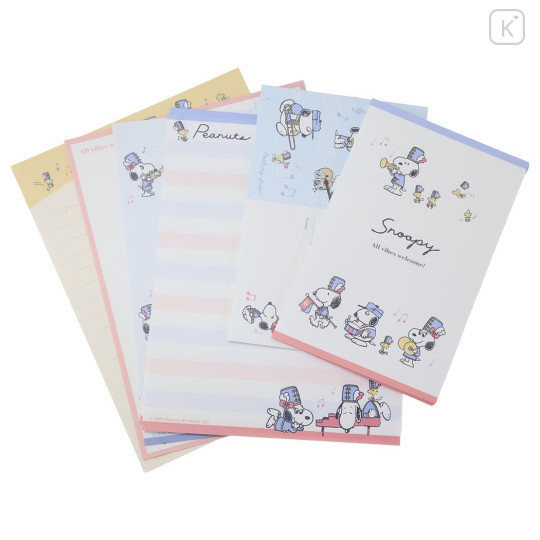 Japan Peanuts Volume Up Letter Envelope Set - Snoopy & Woodstock : Marching Team - 1