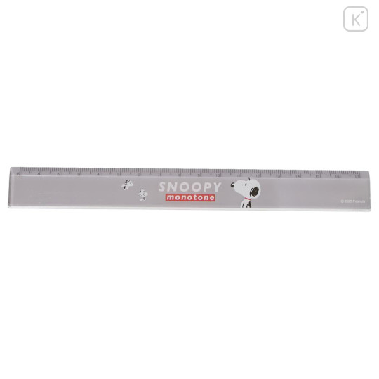 Japan Peanuts 17cm Ruler - Snoopy : Monotone - 1