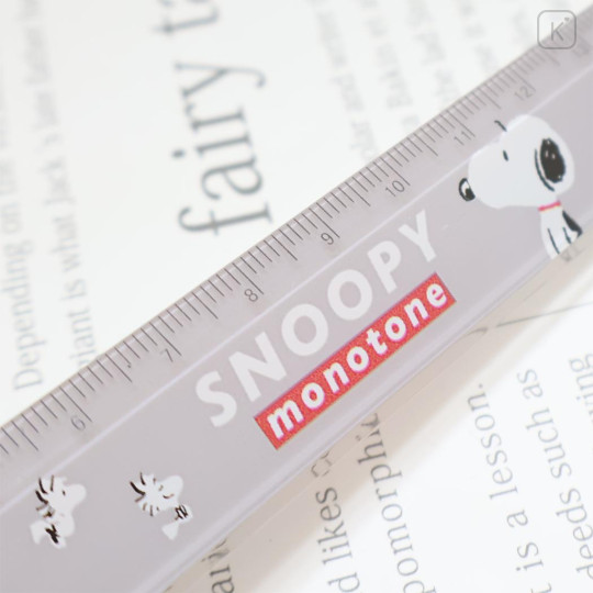 Japan Peanuts 17cm Ruler - Snoopy : Monotone - 2