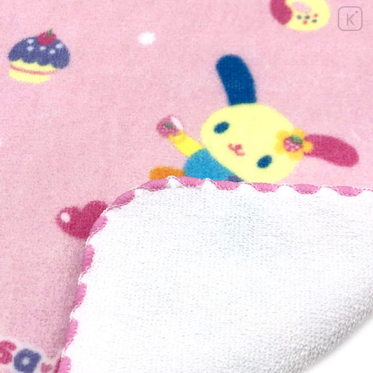 Japan Sanrio Mini Towel Handkerchief - Usahana : Pink - 2