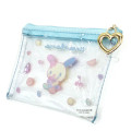 Japan Sanrio Clear Flat Mini Pouch - Usahana : Blue - 2