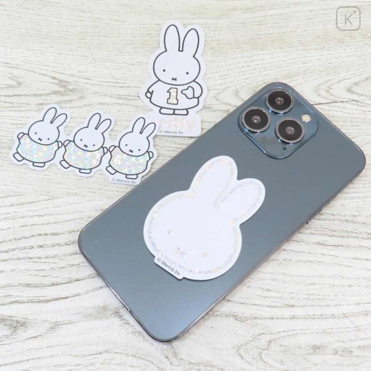 Japan Miffy Waterproof Mobile Sticker Pack - Miffy : Silver Glitter - 2