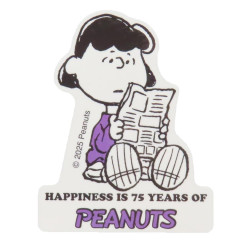 Japan Peanuts Vinyl Sticker - Lucy : 75th Anniversary Newspaper