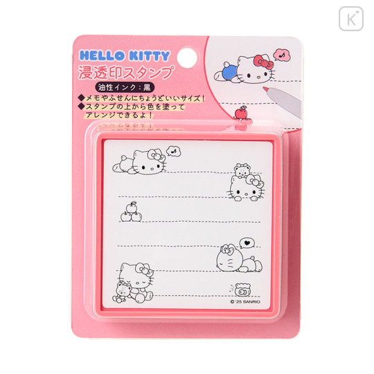 Japan Sanrio Original Message Memo Stamp - Hello Kitty & Tiny Chum - 1