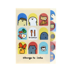 Japan Obungu to Issho 5 Pockets A4 Index File Holder - Western Food