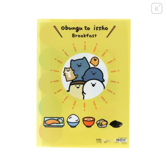 Japan Obungu to Issho 5 Pockets A4 Index File Holder - Japanese Food - 2