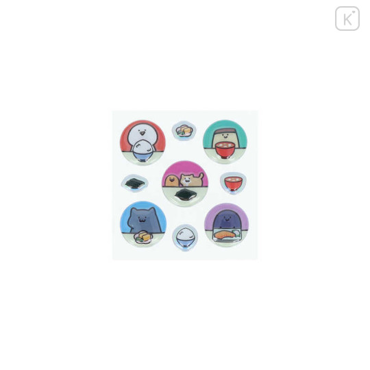 Japan Obungu to Issho Puffy Sticker - Japanese Food - 2