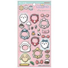 Japan Chiikawa Playing Sticker - Chiikawa & Hachiware & Usagi : Pink : Transformation Dress-up Blue