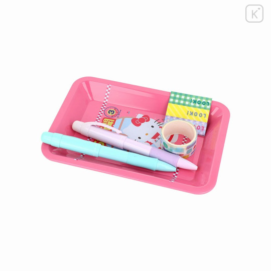 Japan Sanrio Accessory Tray - Hello Kitty : Strawberry Newspaper 50th Anniversary Heisei Retro Y2K Pink - 2