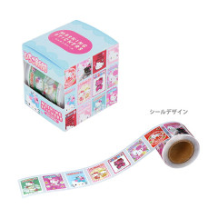 Japan Sanrio Boxed Masking Stickers - Hello Kitty : Strawberry Newspaper 50th Anniversary Blue