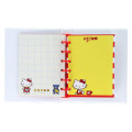 Japan Sanrio 6 Hole Sticker Binder - Hello Kitty : Strawberry Newspaper 50th Anniversary Yellow - 4