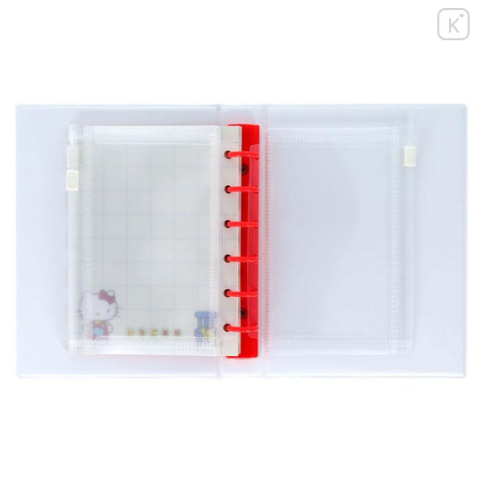 Japan Sanrio 6 Hole Sticker Binder - Hello Kitty : Strawberry Newspaper 50th Anniversary Yellow - 5