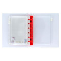 Japan Sanrio 6 Hole Sticker Binder - Hello Kitty : Strawberry Newspaper 50th Anniversary Yellow - 5