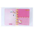 Japan Sanrio 6 Hole Sticker Binder - Hello Kitty : Strawberry Newspaper 50th Anniversary Pink - 4