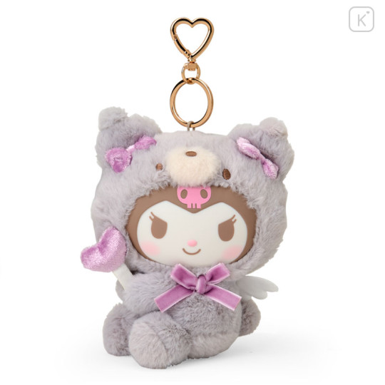Japan Sanrio Original Mascot Holder - Kuromi : Fluffy Angel Bear - 1