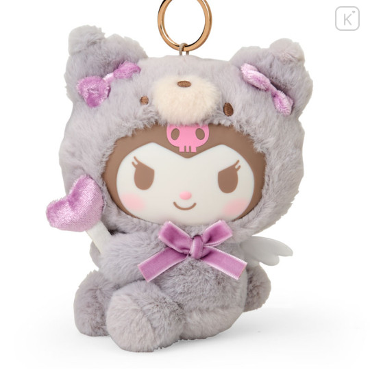 Japan Sanrio Original Mascot Holder - Kuromi : Fluffy Angel Bear - 2