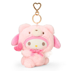 Japan Sanrio Original Mascot Holder - My Melody : Fluffy Angel Bear